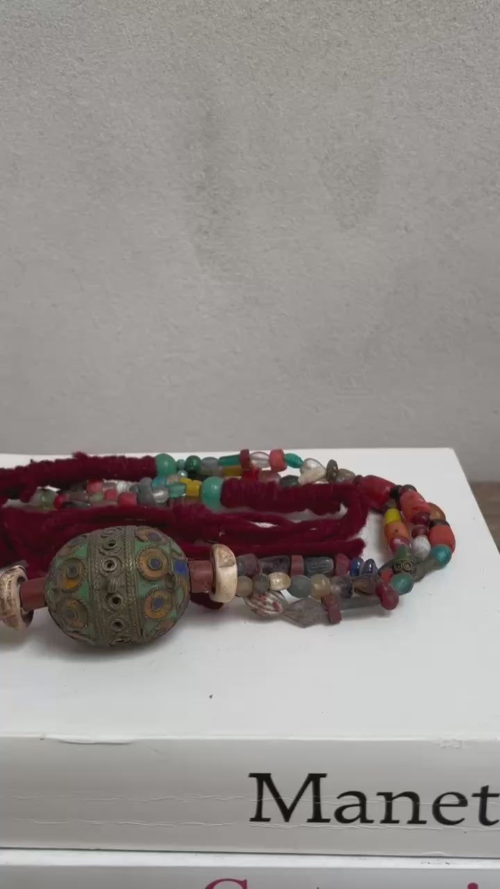 Antique Moroccan Beaded Necklace | No4