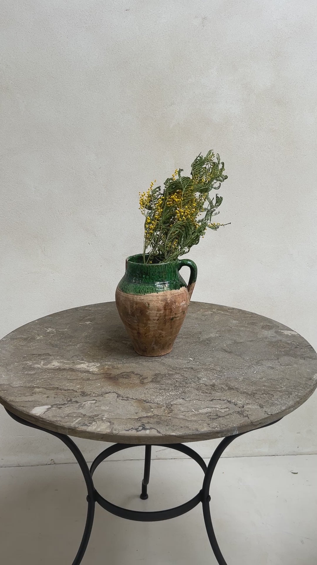 Stone top garden bistro round table