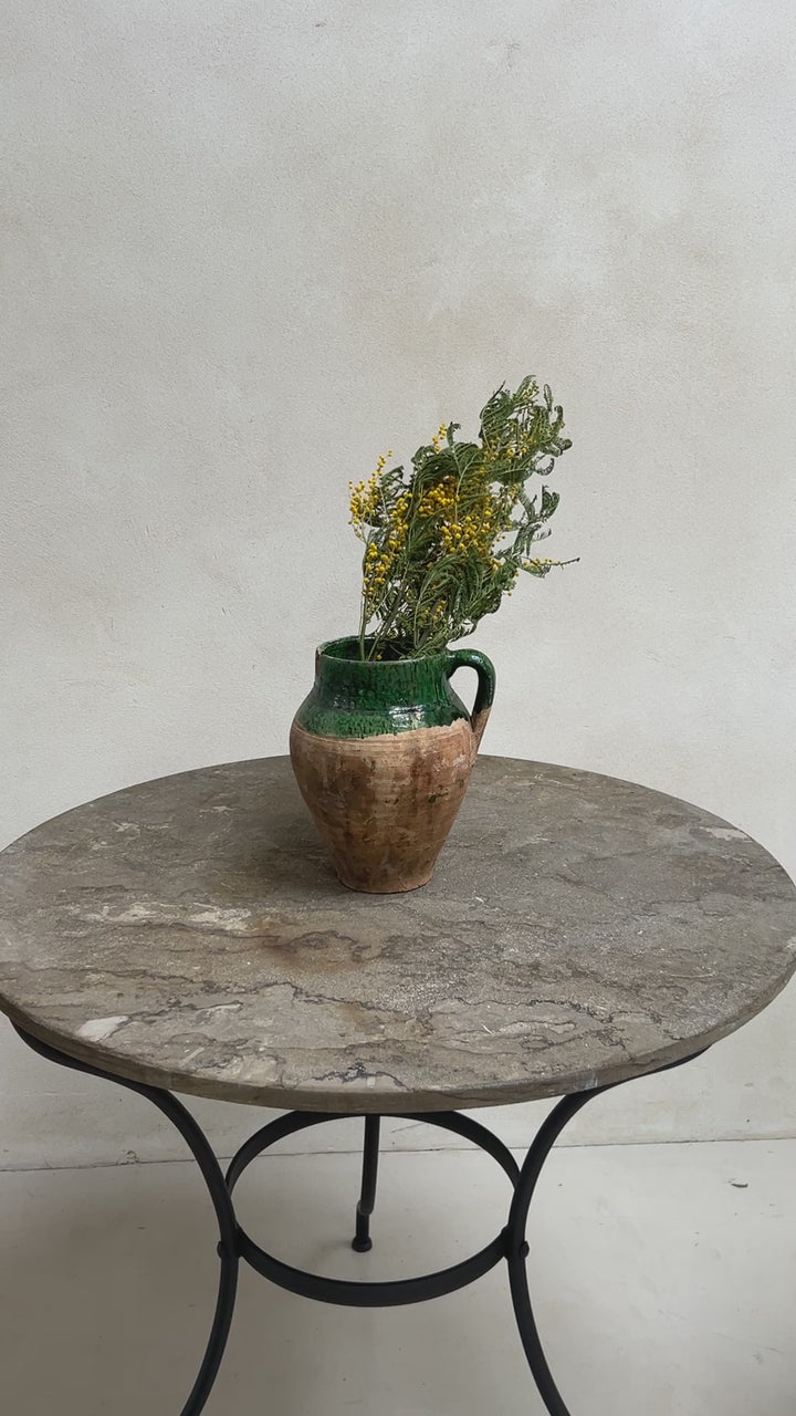 Stone top garden bistro round table