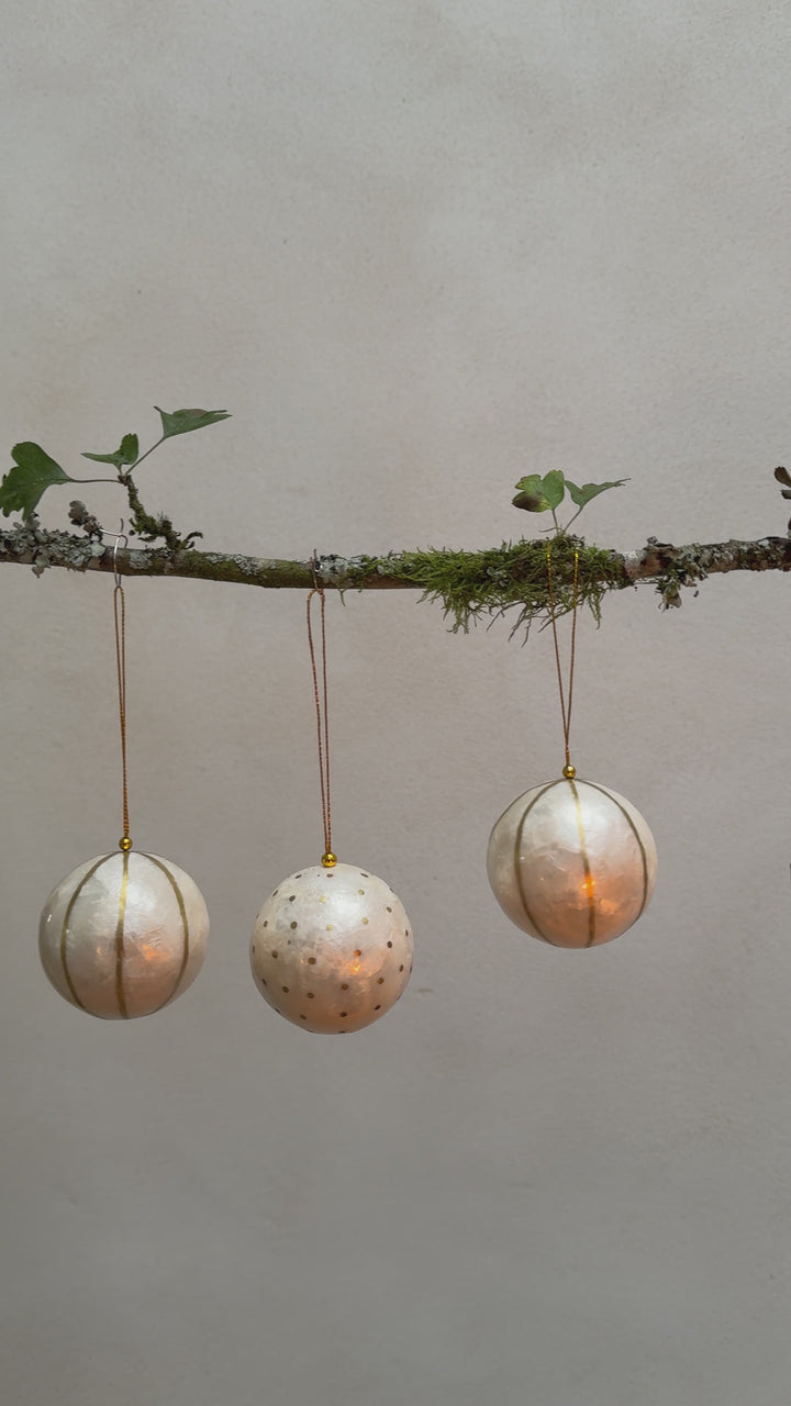 Traditional Lustrous Christmas Decoration | White