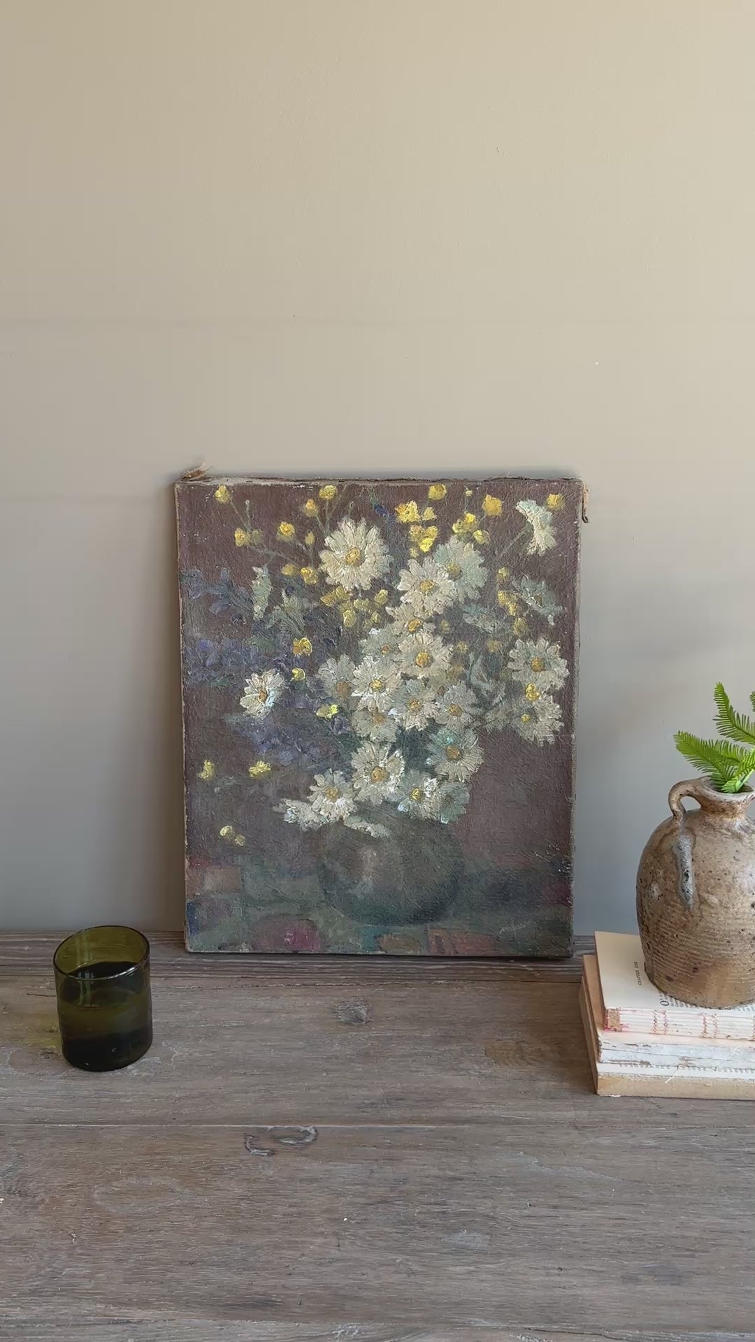 Antique French still-life Painting | Daisy