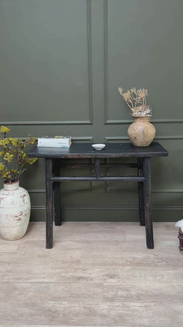 Antique Black Console Table | Winchcombe