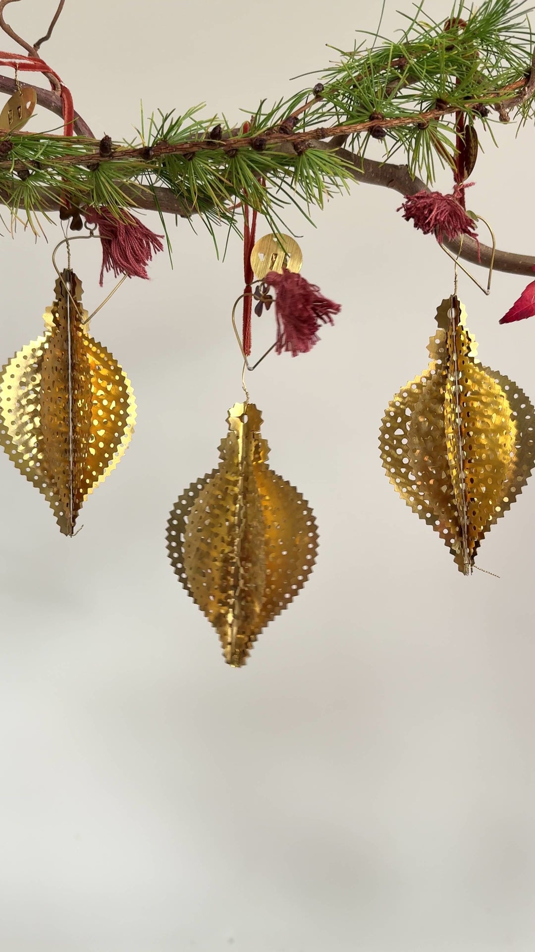 Antique Gold Filigree Christmas Decoration