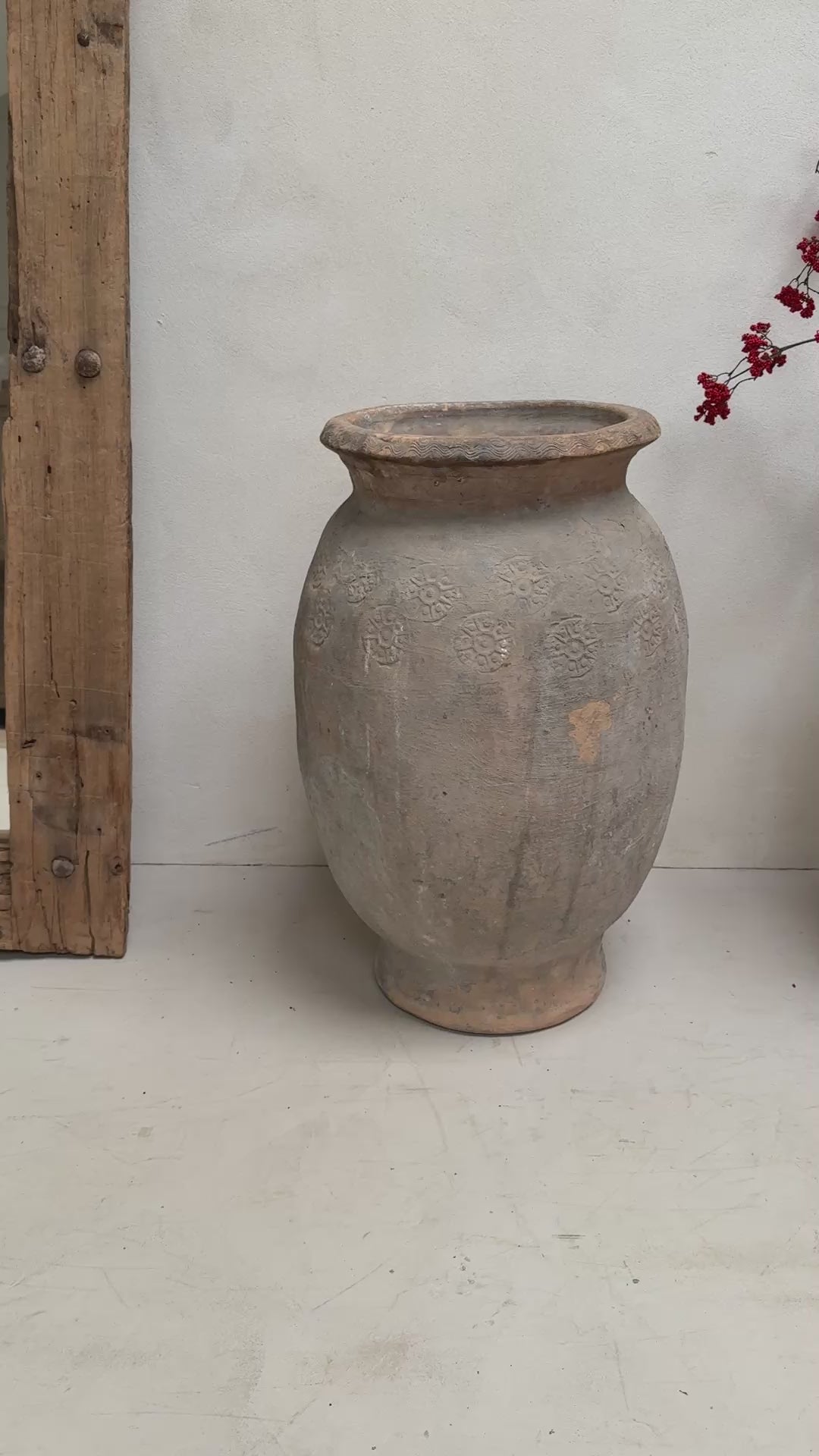 Large Rustic Antique Terracotta Urn