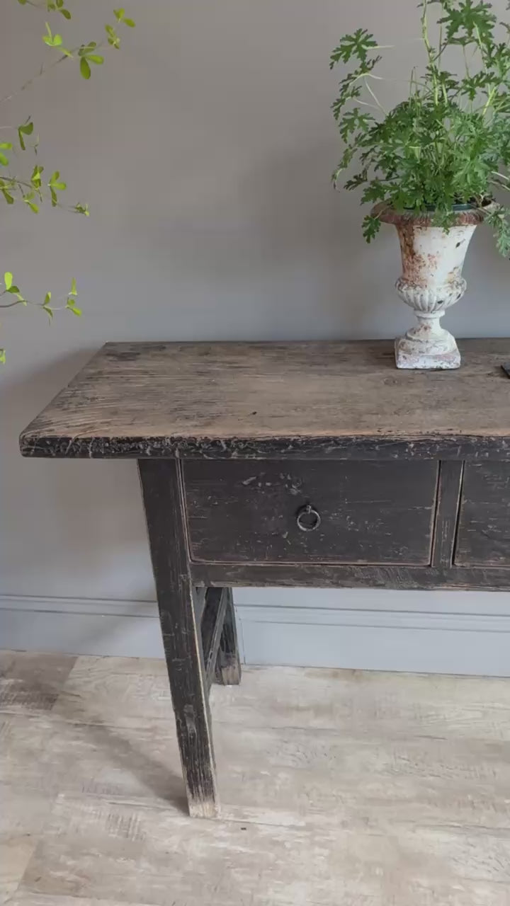 Antique Black Console Table | Morden