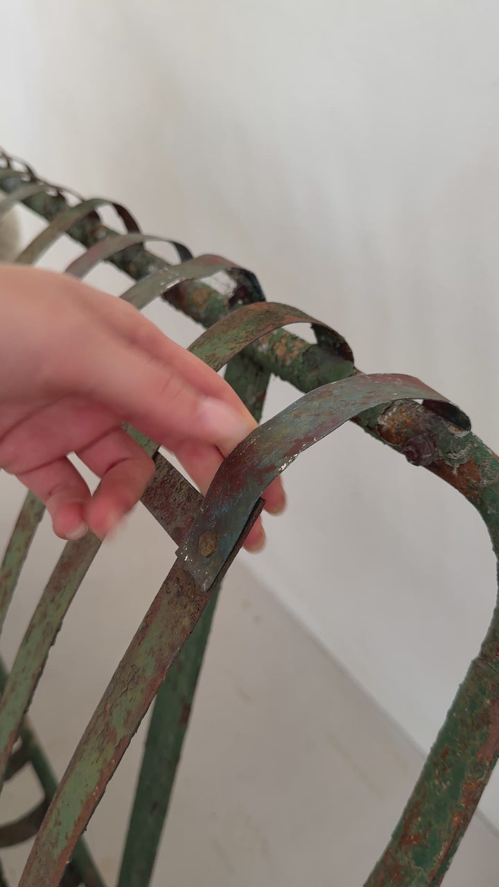 Antique French Metal Garden Bench