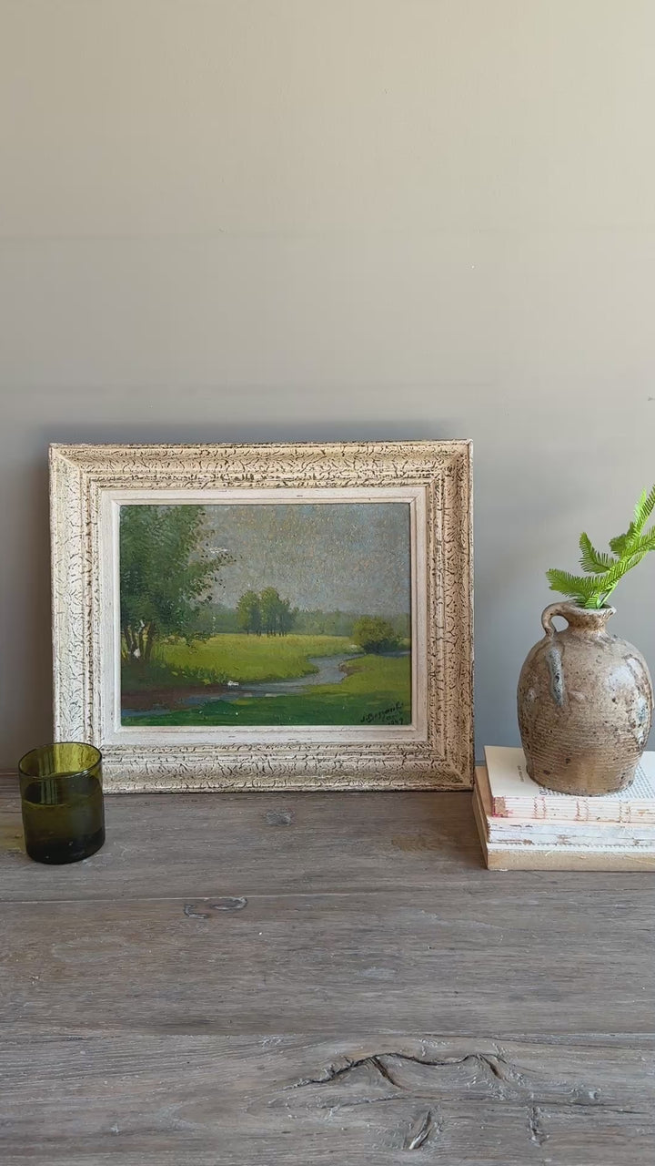 Vintage French Landscape Oil painting | Duke