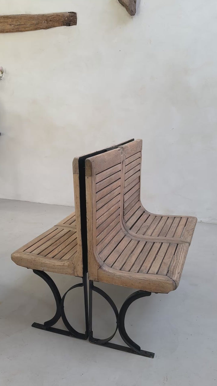 Vintage Paris Metro Hall Bench