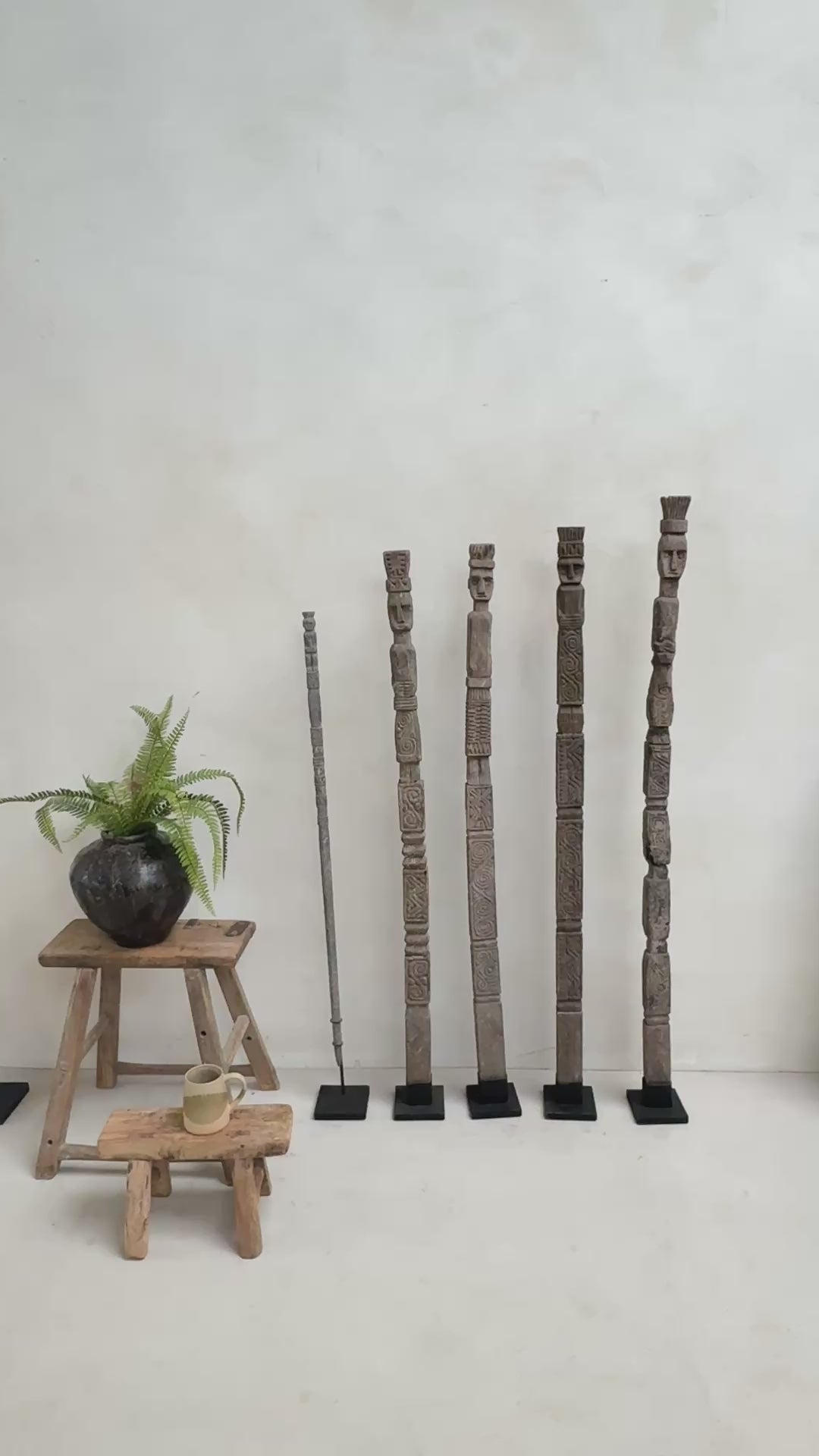 Antique Tribal totem pole