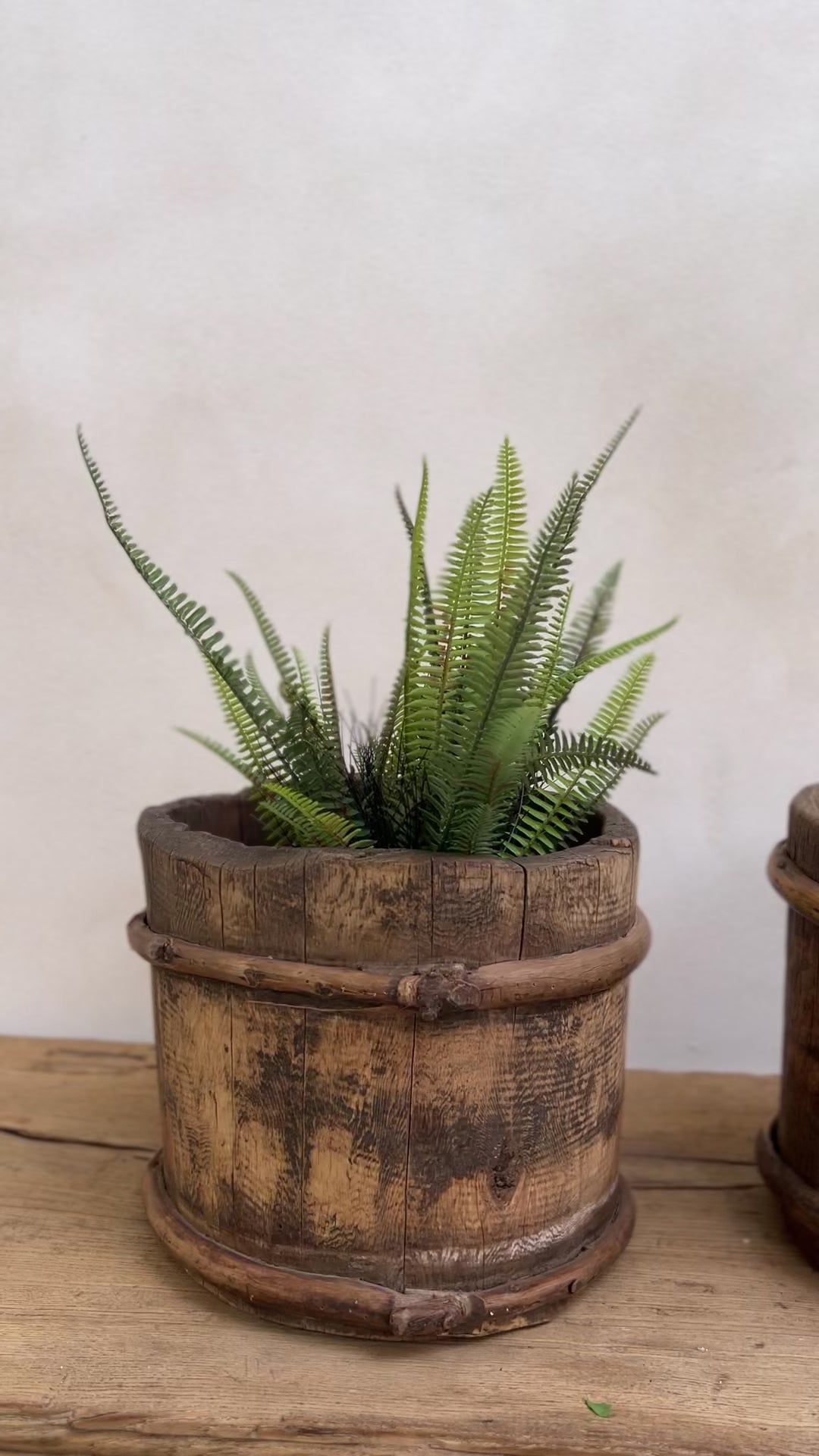 Antique Tibetan Wooden Bucket