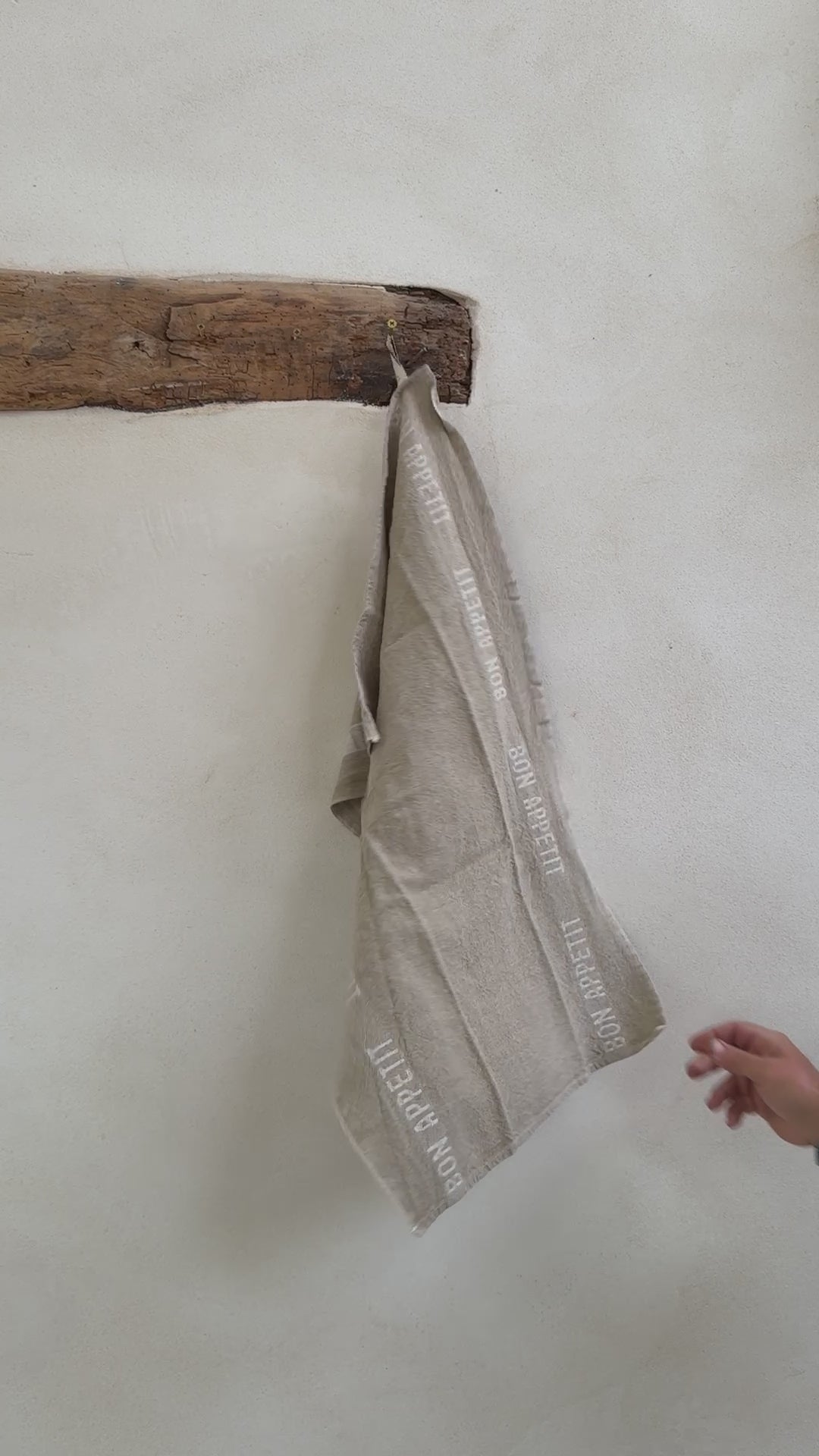 Bon Appetit Tea Towel Natural & White