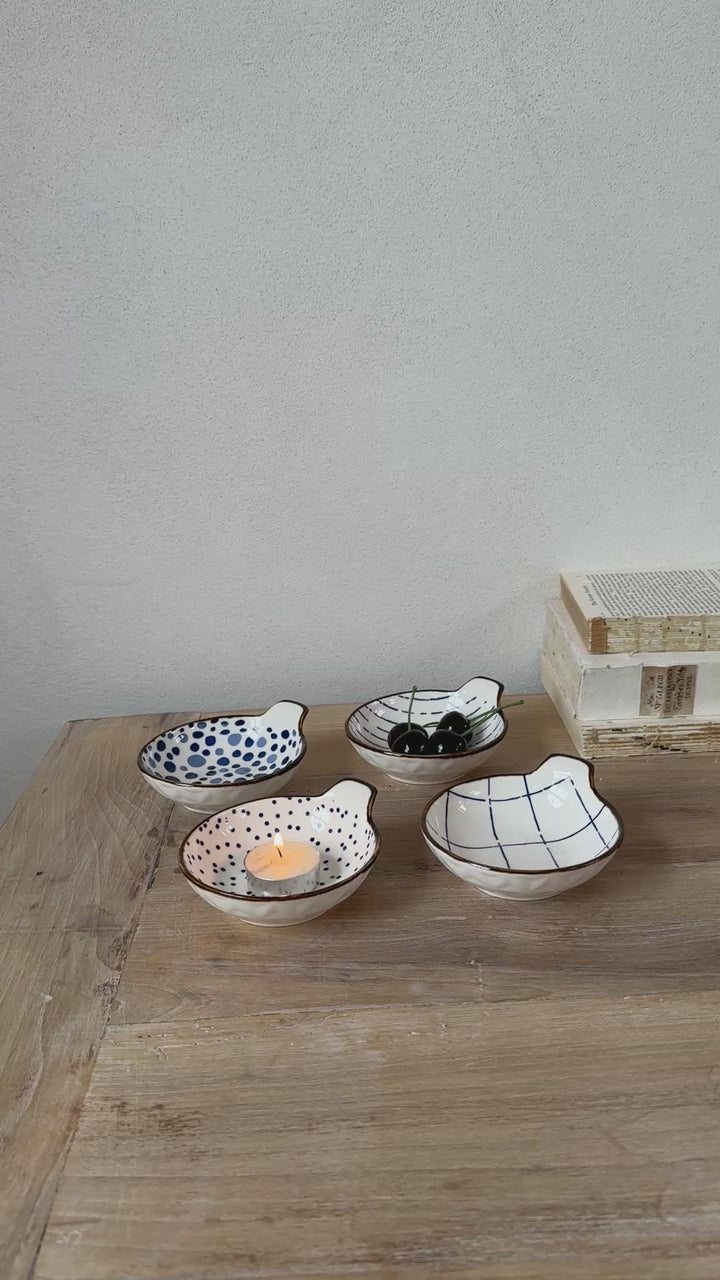 Small Ceramic Patterned Appetiser Dish