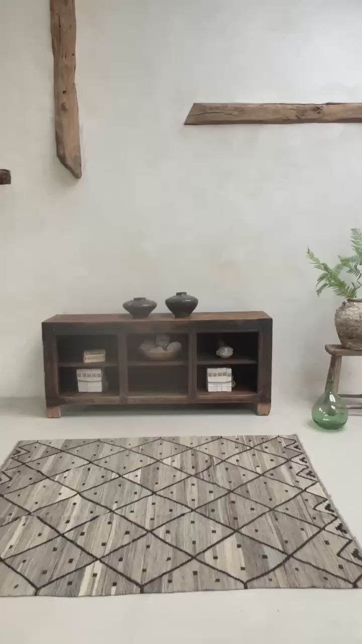 Antique Rustic Open Cabinet | Etna