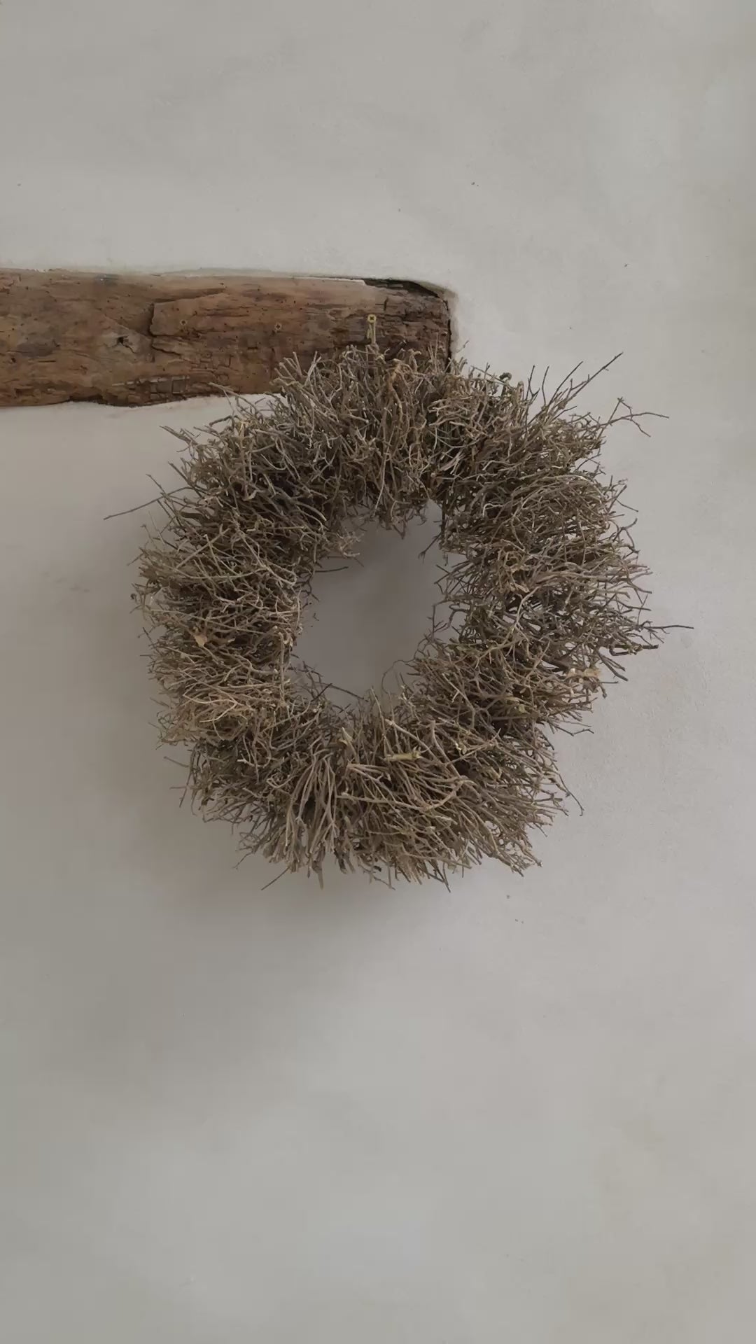 Dried olive twigs wreath