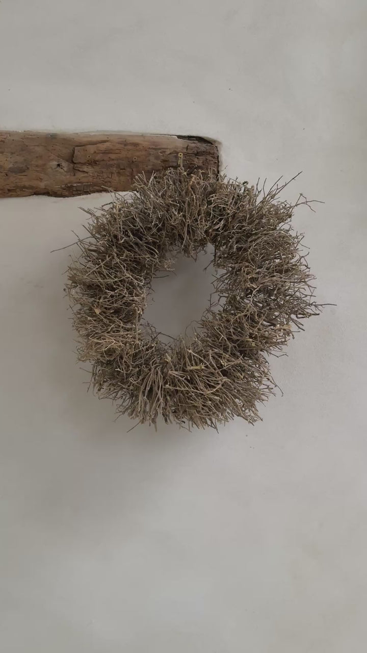 Dried olive twigs wreath