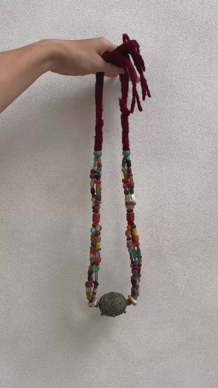 Antique Moroccan Beaded Necklace | No4