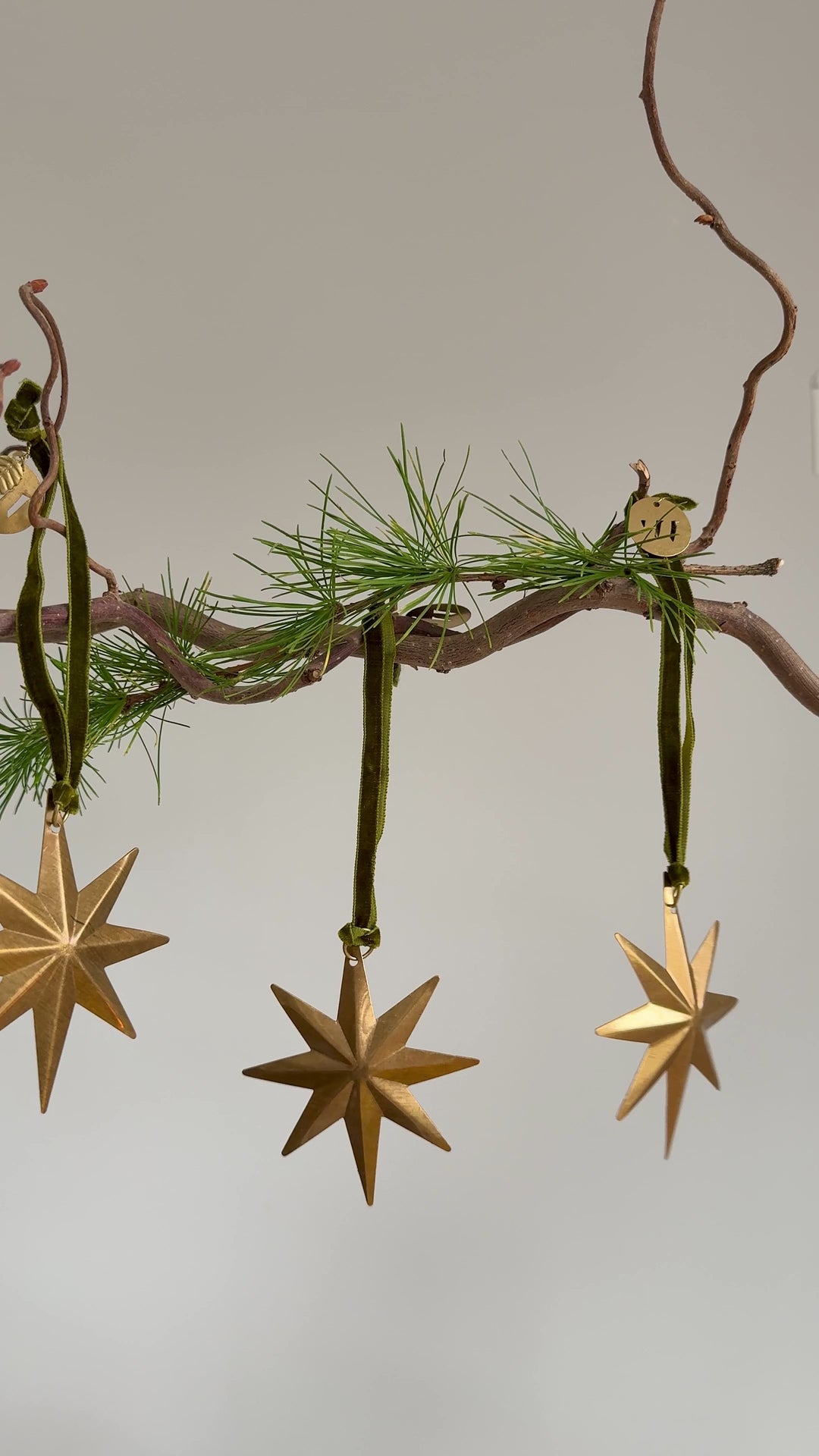 Gold Metal Star Christmas Decoration
