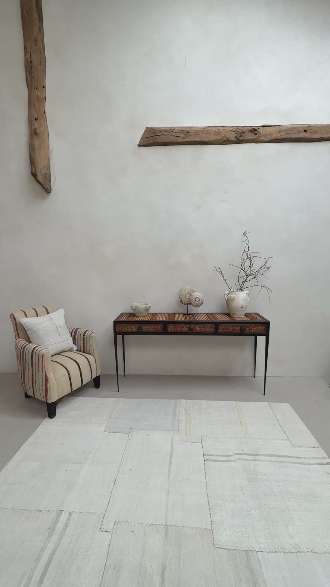 Handcrafted Nomadic Patterned Metal Console | Medium