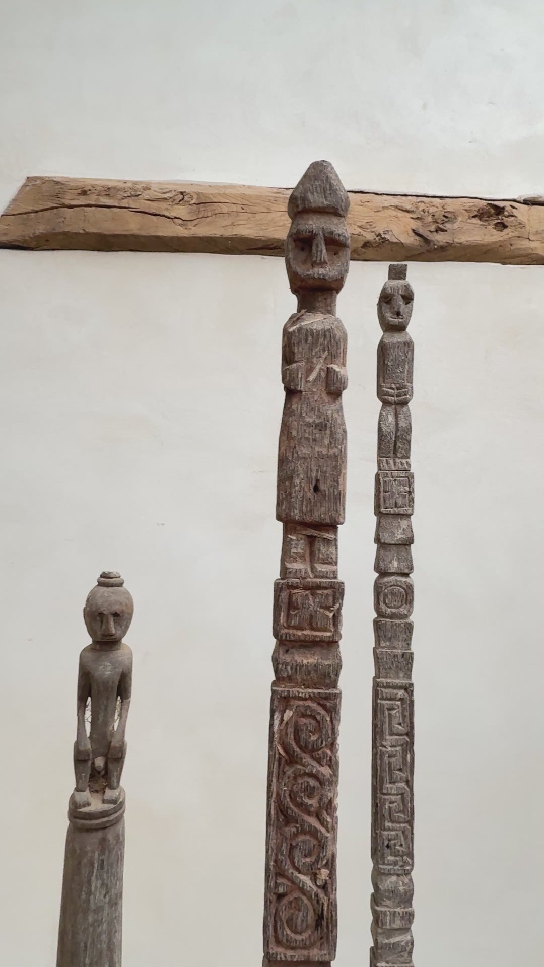 Antique Tribal totem poles