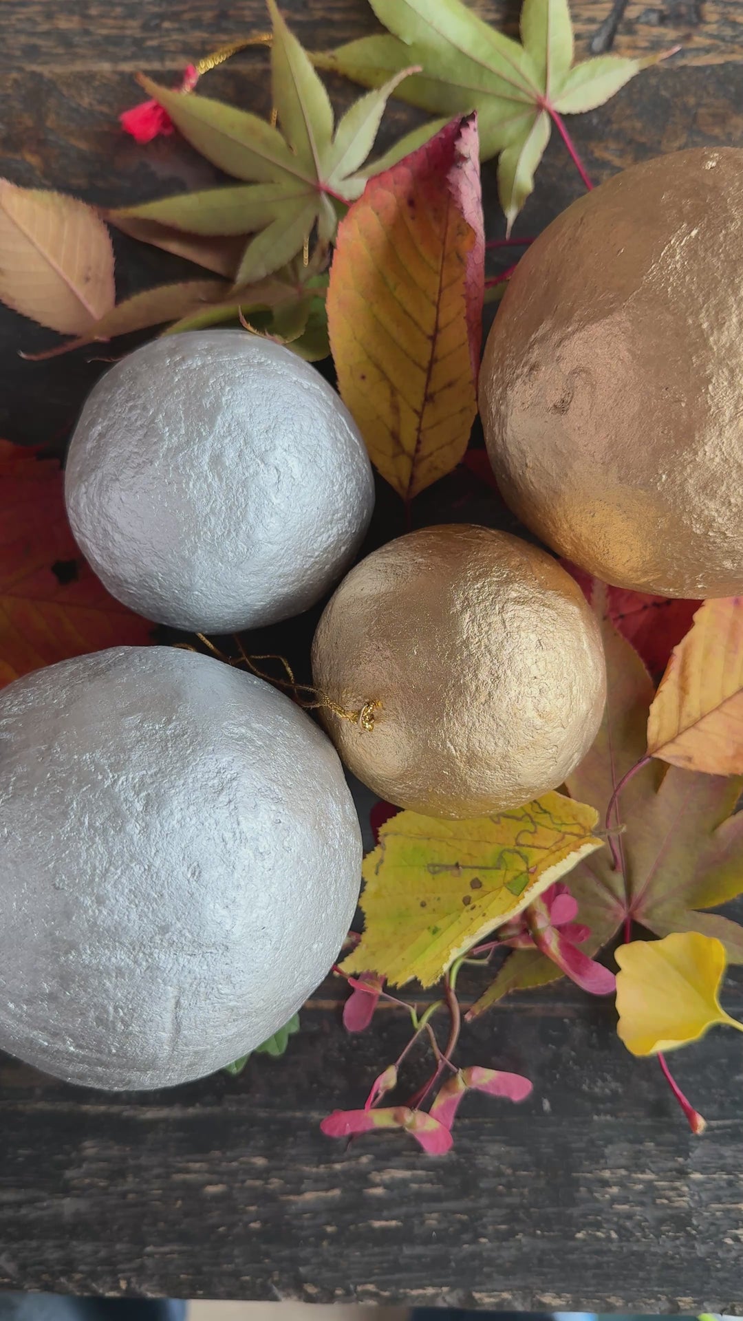 Silver Paper Mache Christmas Decoration