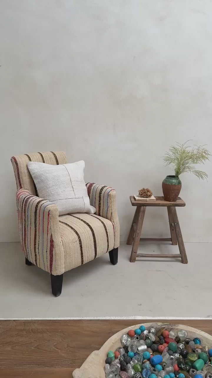 Antique Striped Haik Armchair