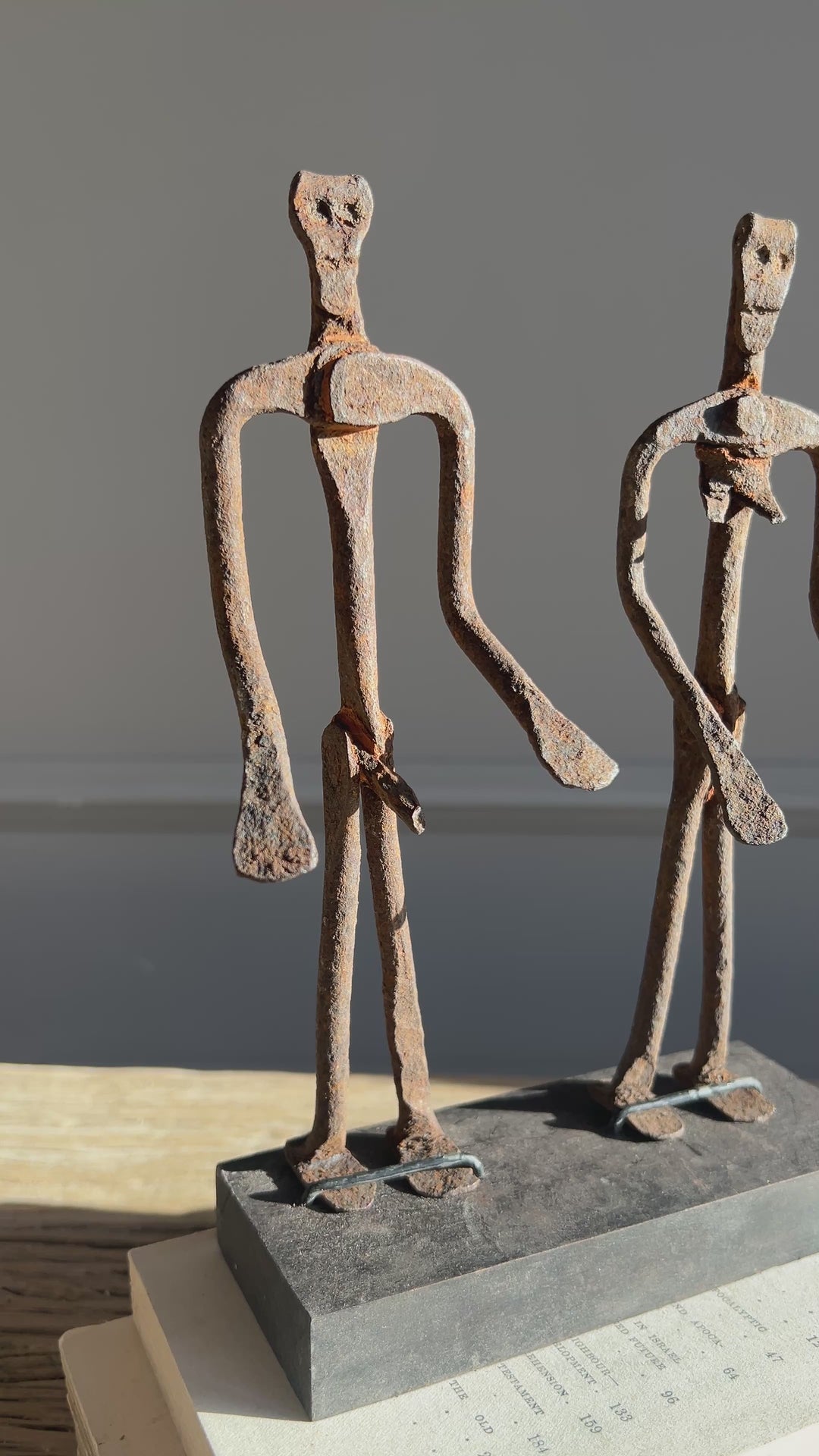 Antique African iron figures from Lobi tribe