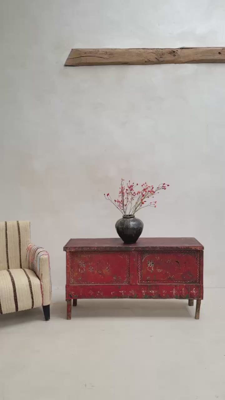 Hand-Painted Antique Marriage Chest | Zandi