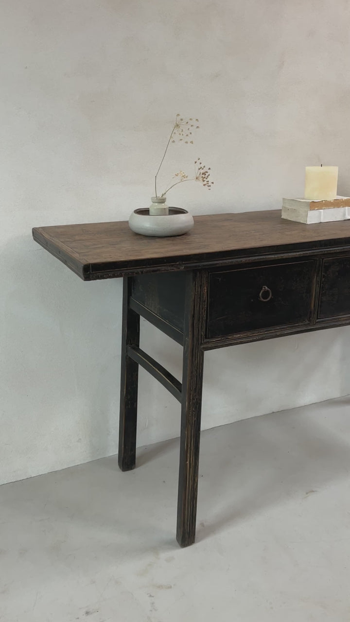 Antique Black Console Table | Stow