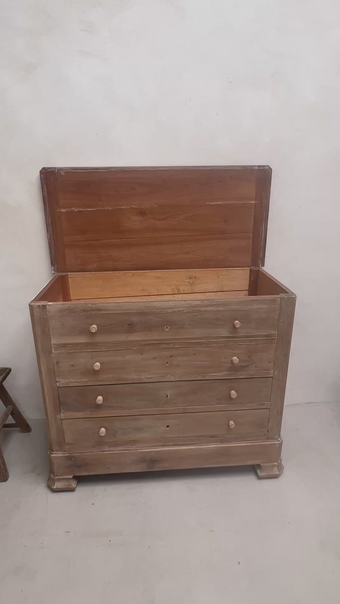 Antique French Blanket Box with drawers Antoine