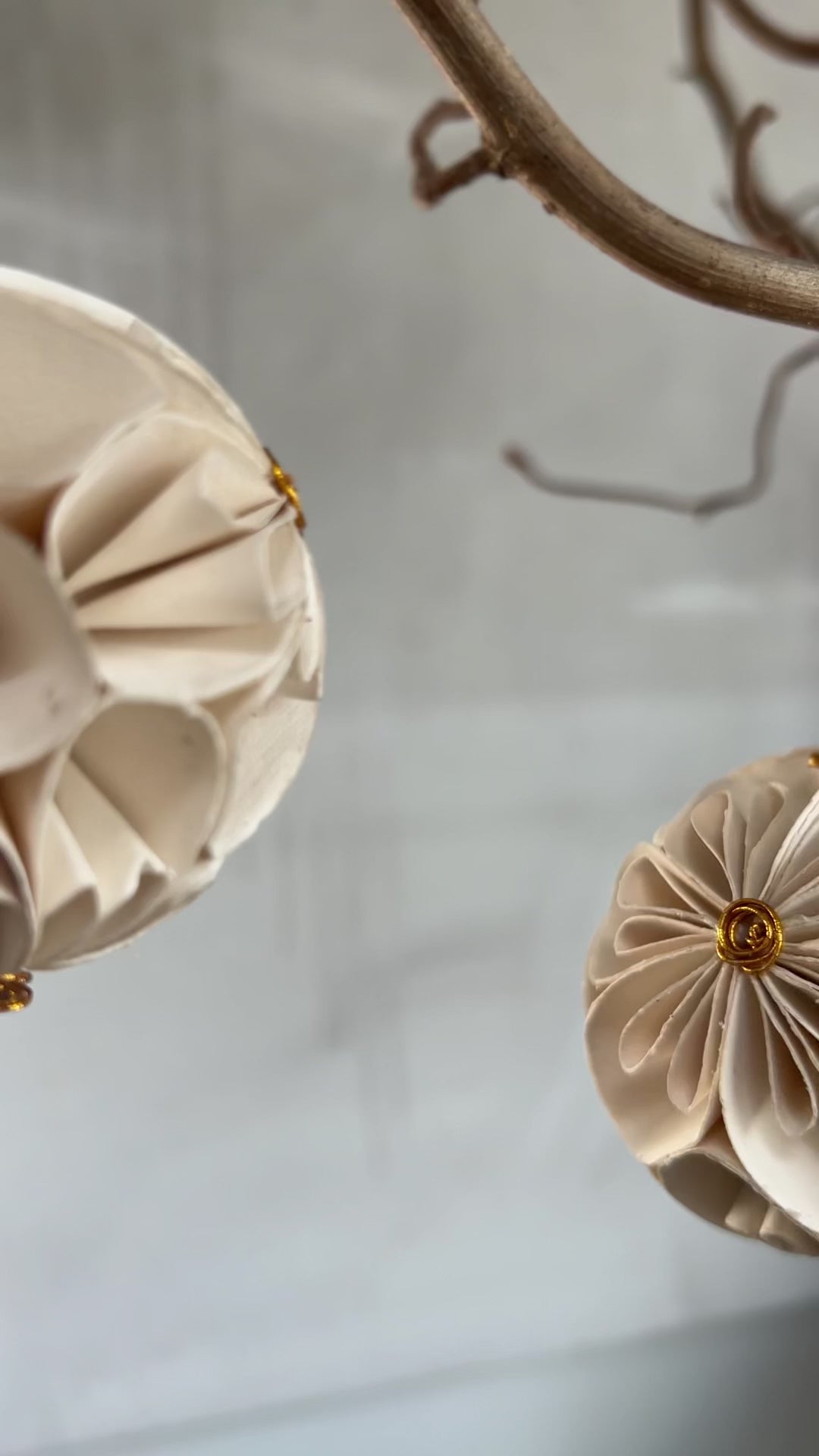 Paper Flower Baubles | Set of Two