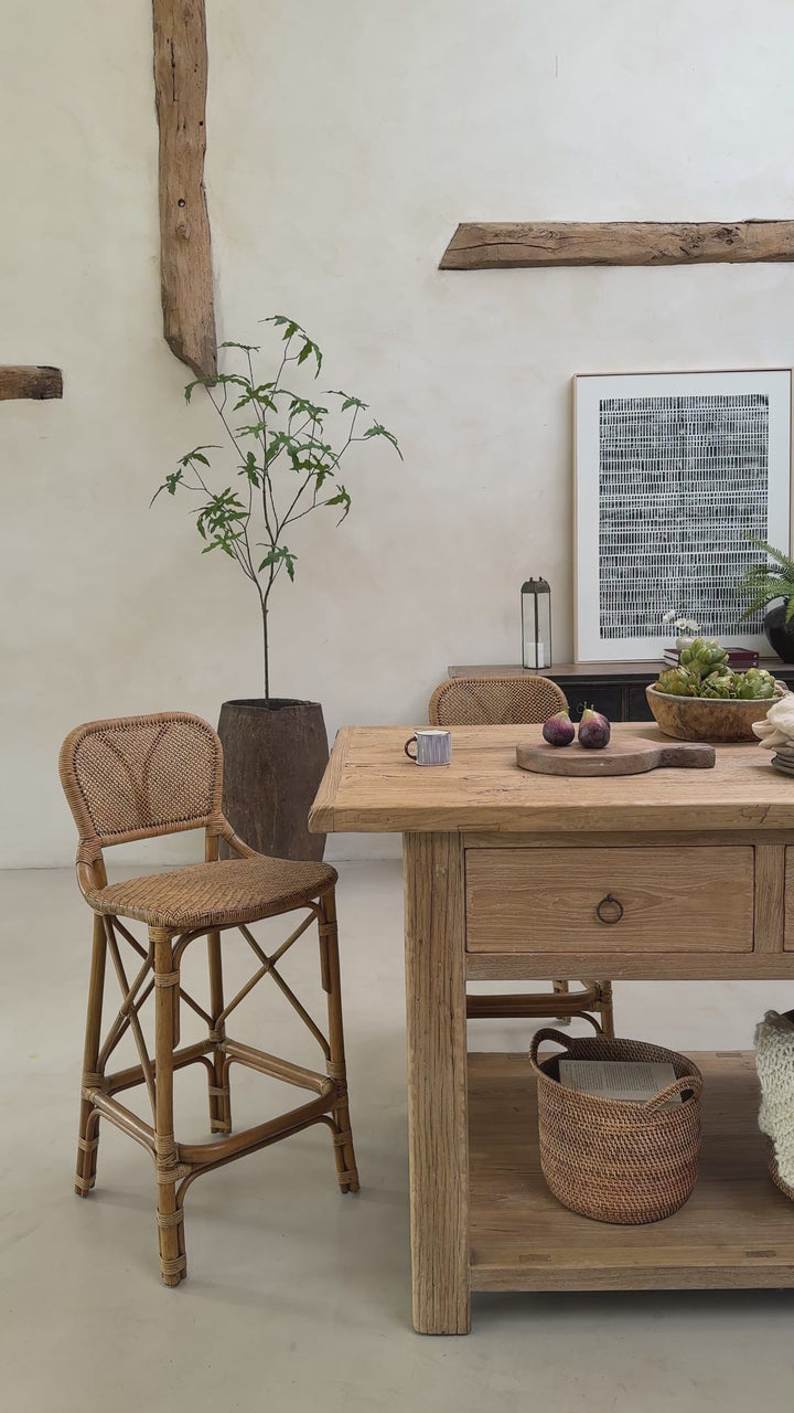 Rattan Bar Stool | Amelie