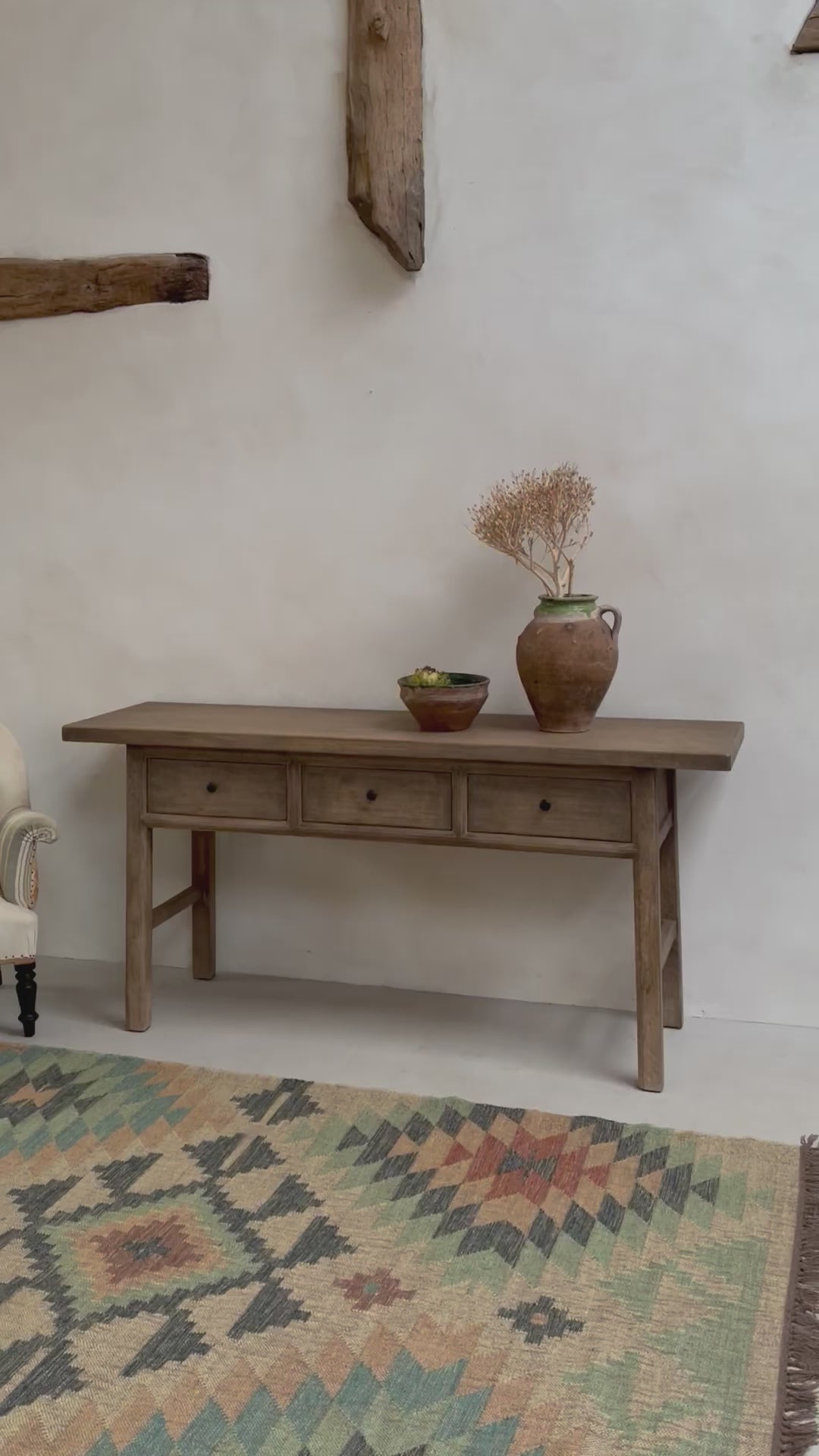 Reclaimed Elm Console Table | Medmenham