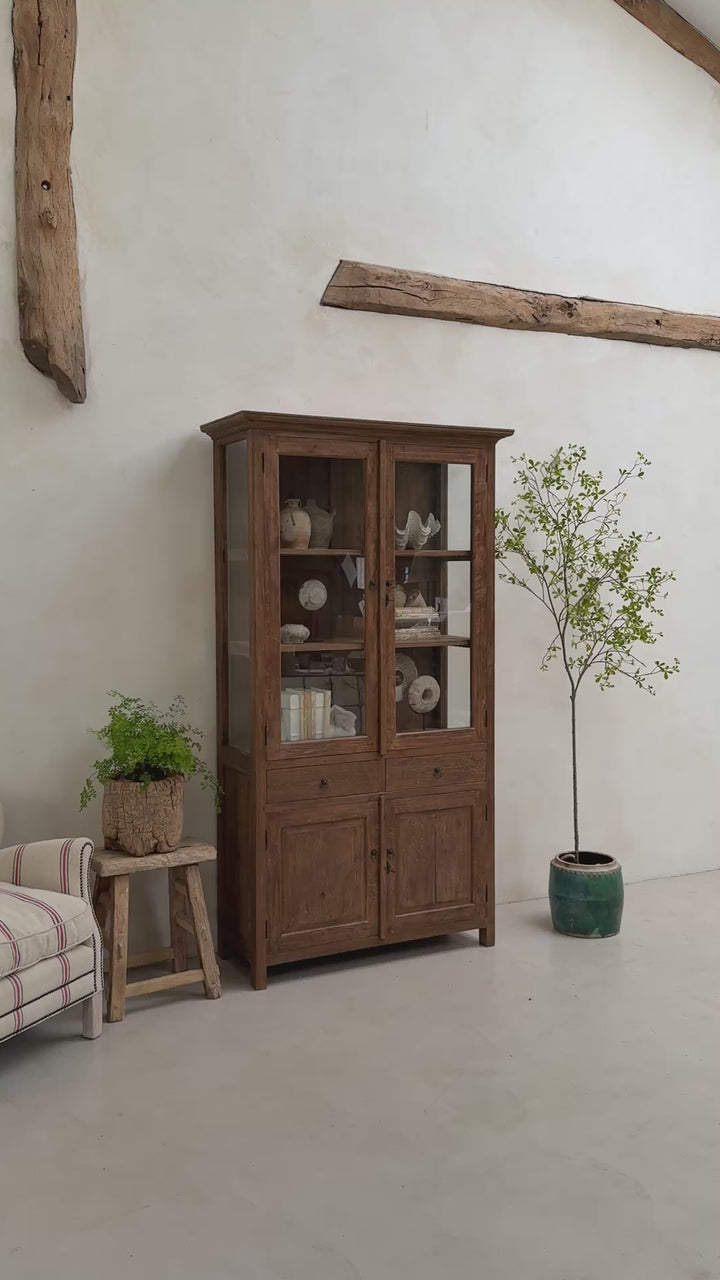Beaconsfield Dark Wood Glazed Cupboard