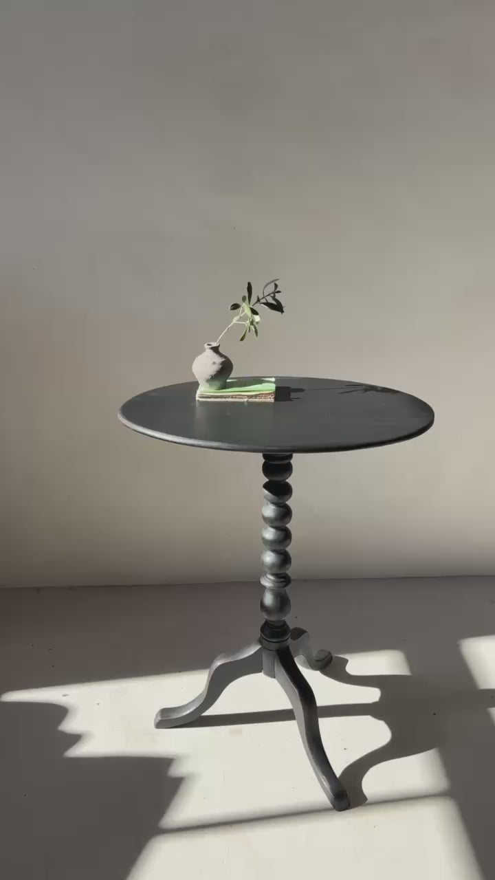 Vintage Black Bobbin Table