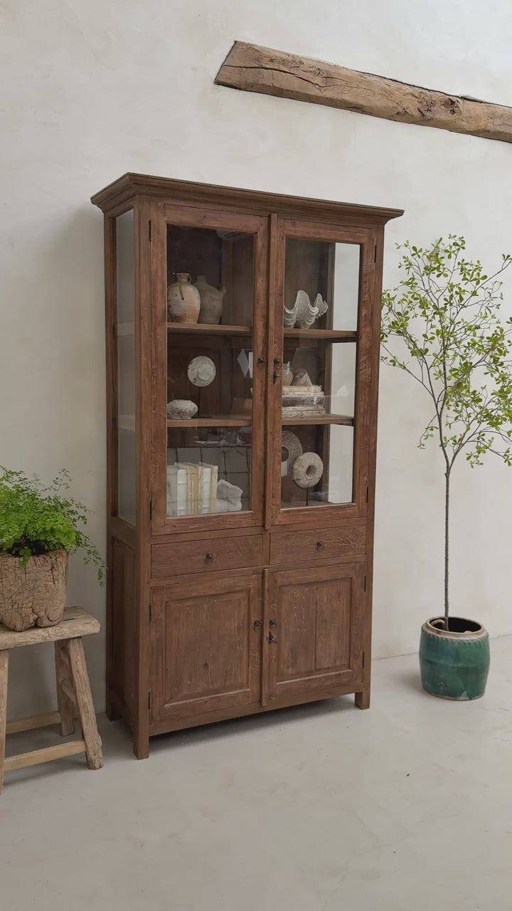 Beaconsfield Dark Wood Glazed Cupboard