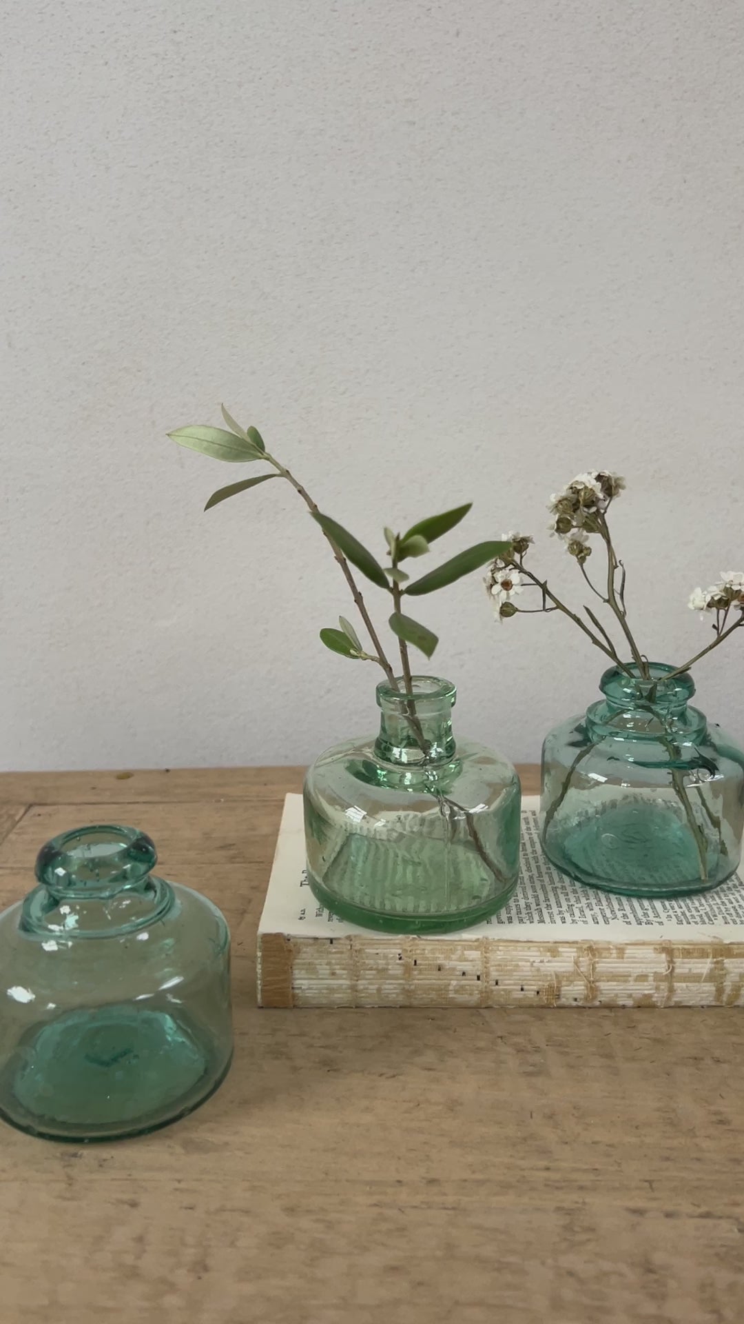 Vintage Glass Inkwell Bud Vase