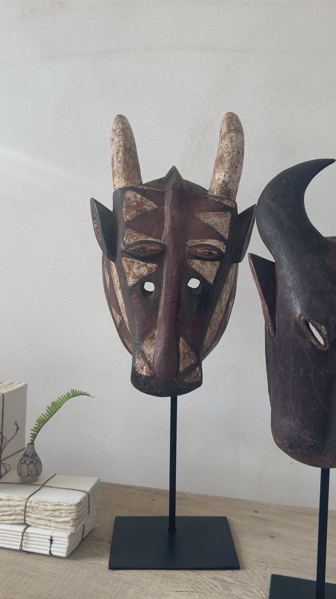 Antique West African tribal masks