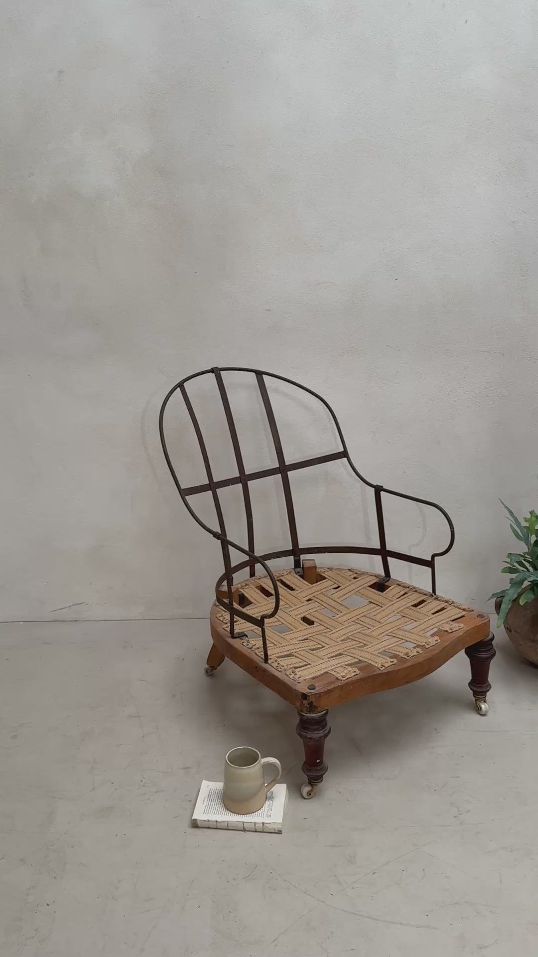 Deconstructed Antique Iron Armchair