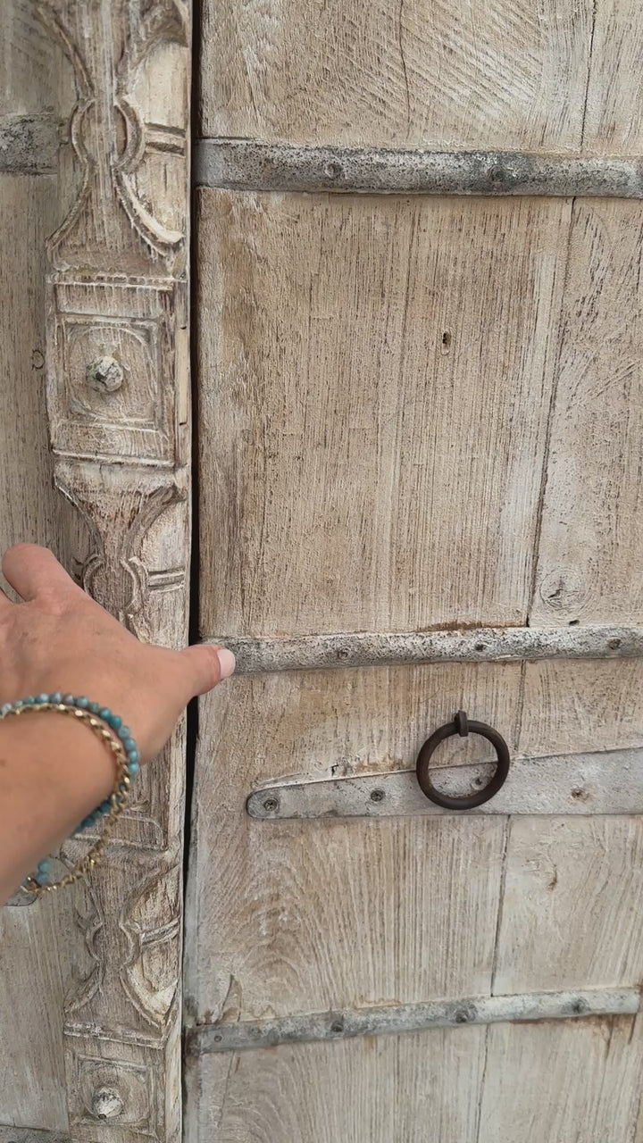 Salvaged Indian Antique Door Cupboard Rena