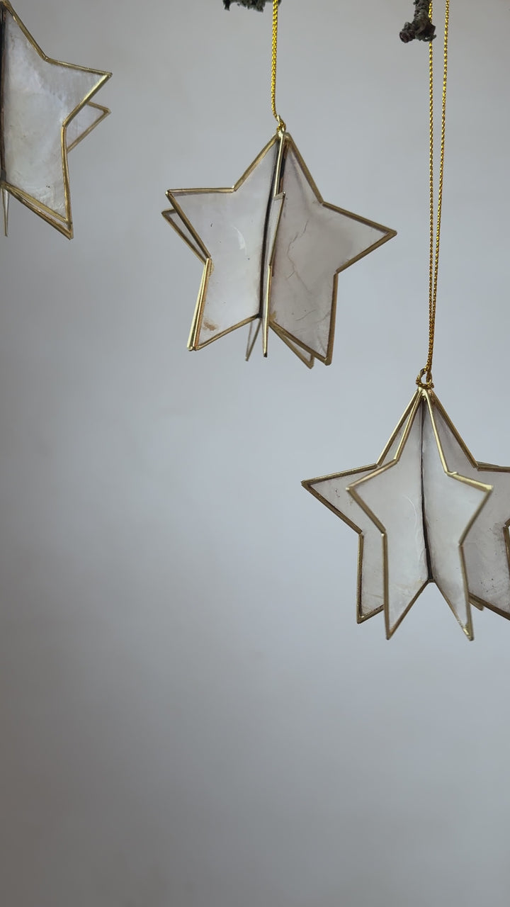 Christmas star ornament pearlescent