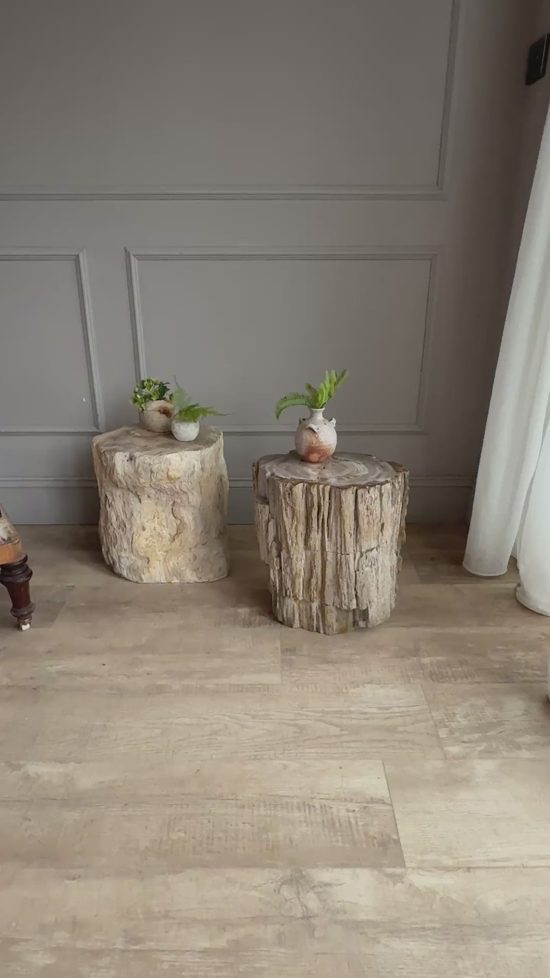 Petrified Wood Side Tables