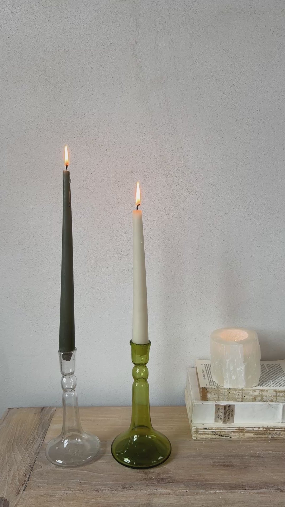 Tall Glass Candlestick