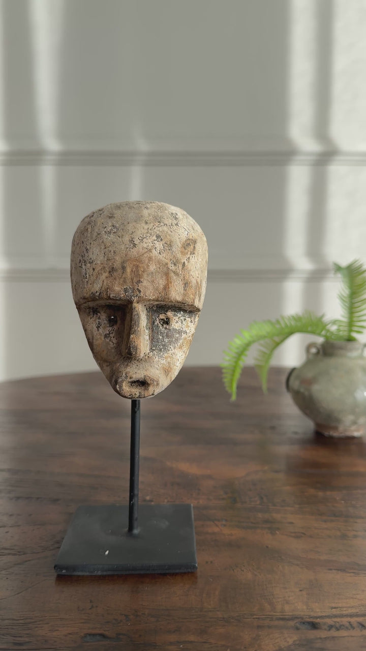 Primitive wooden face sculpture | Father