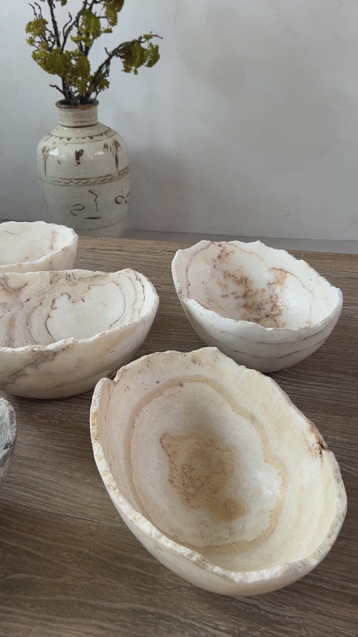 Hand Carved Marble Decorative Bowls