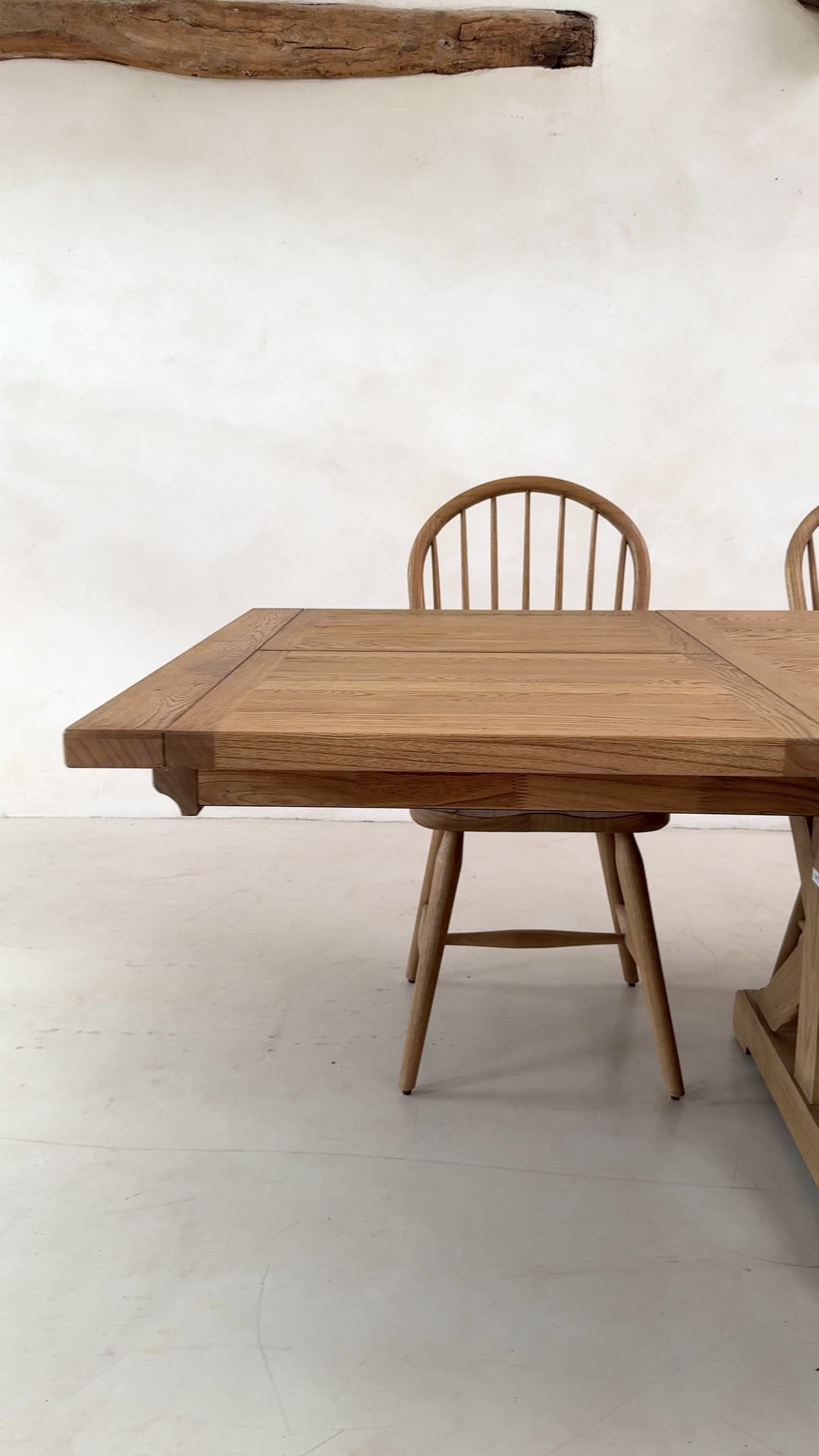 Reclaimed Oak Extending Dining Table