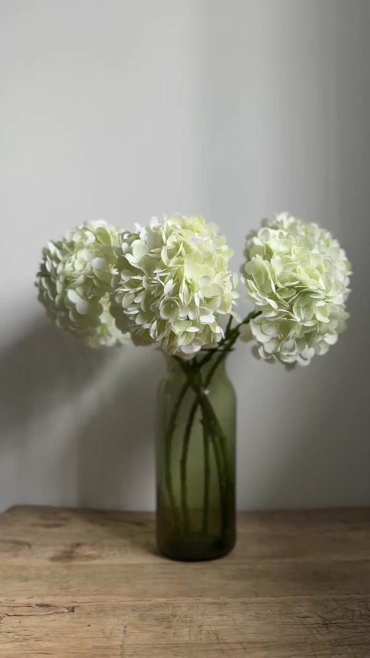 Faux single Hydrangea 47cm