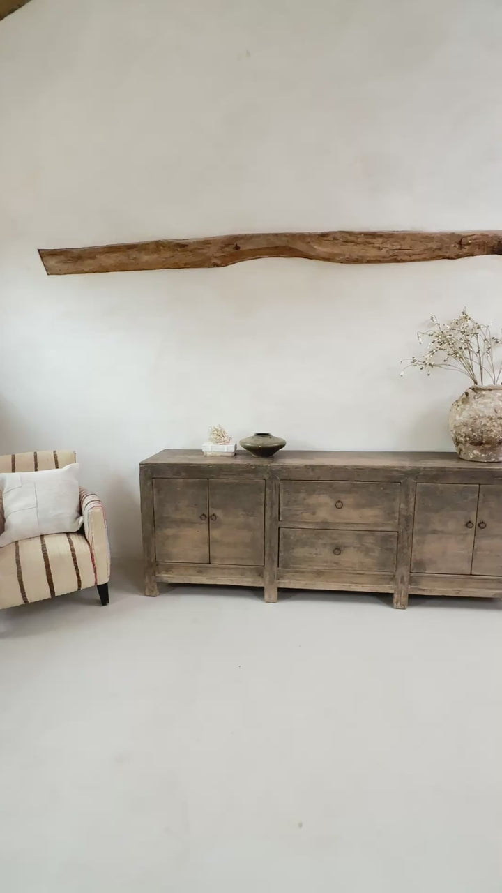Antique Large Black Sideboard Casterton