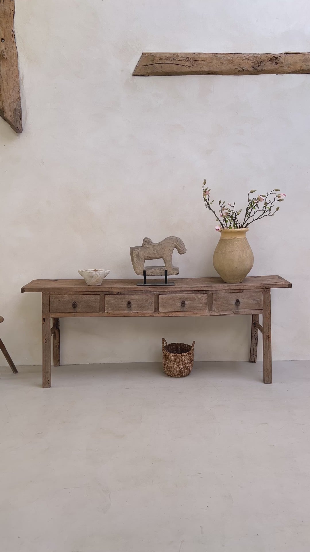 Antique Elm Console Table | Hattie