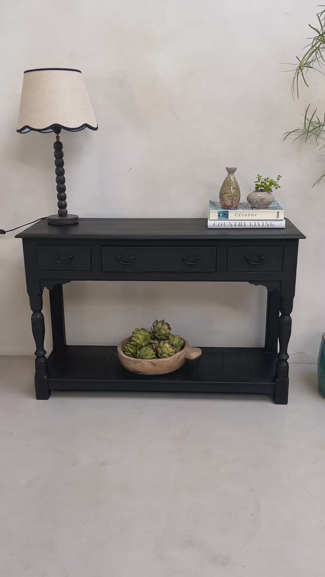 Antique Black Console Table | Winchcombe