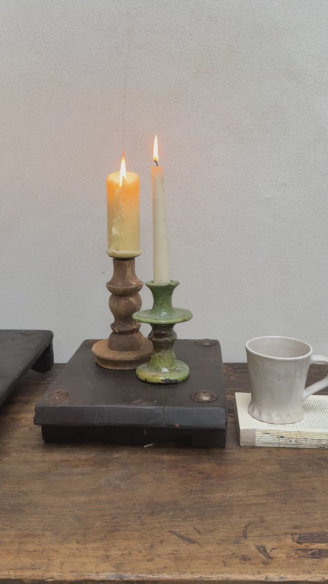 Vintage Wooden Bajot Display Stand